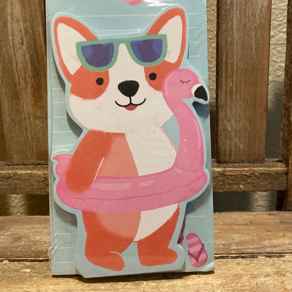 Corgi Notepad Set Of 2, Beach Themed Corgi Notepads, Corgi & Flamingo Notepads - Picture 4 of 9